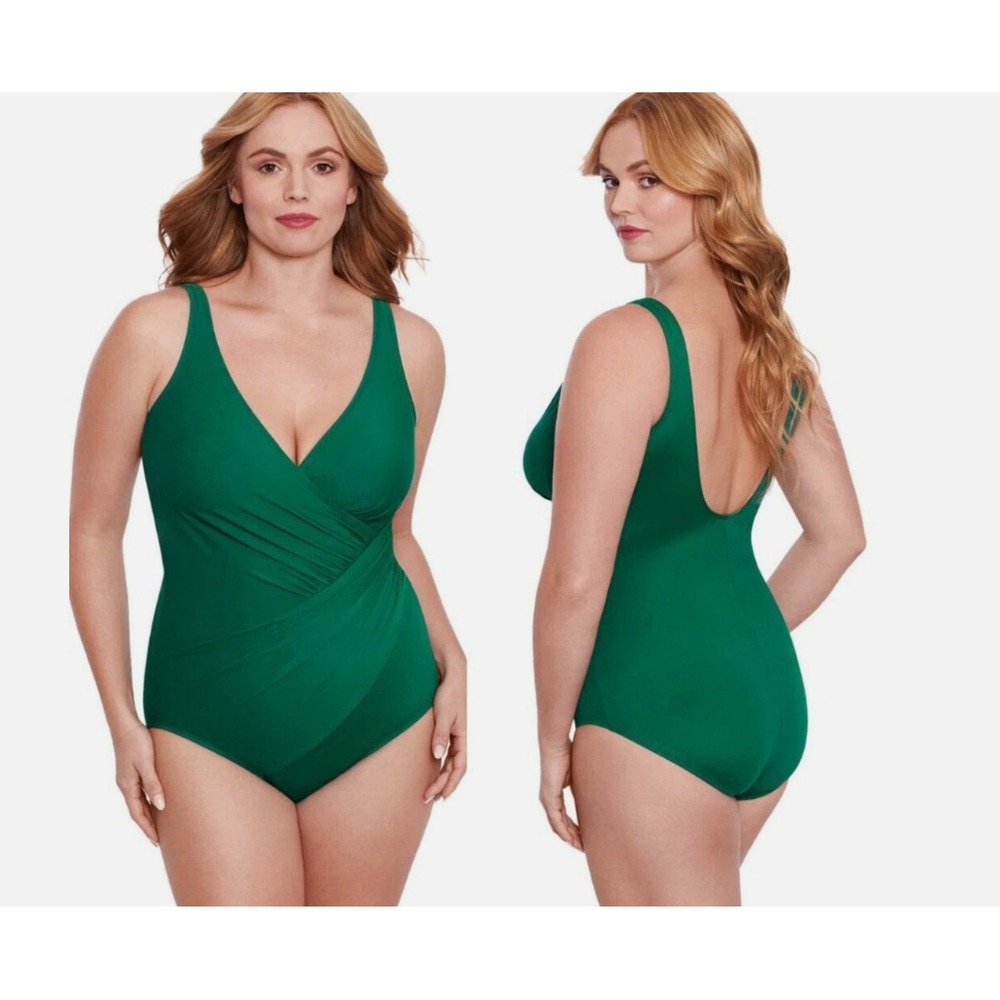 Miraclesuit Oceanus One Piece Swimsuit Malachite Green 6519088W Womens 16W $180